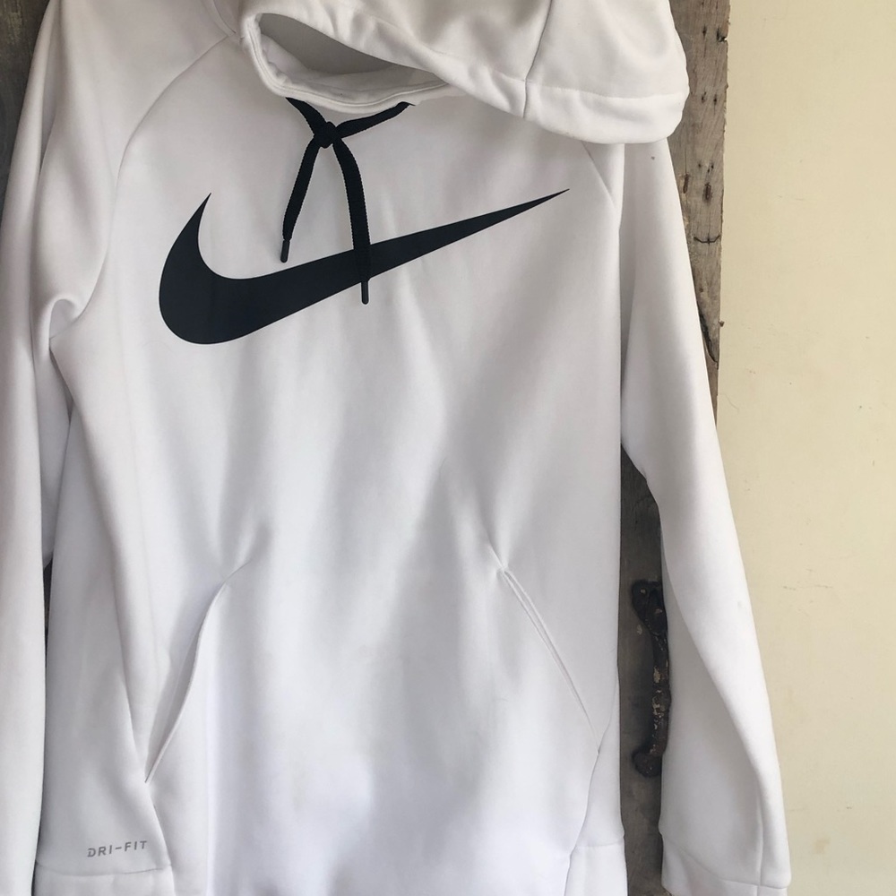 New Nike Dri-Fit Mens Hoodie Pullover S EUC Pristine White never worn or washed
